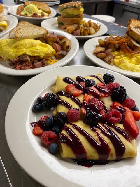 a bunch of food on a plate