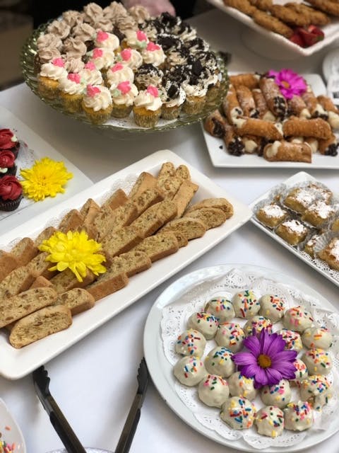 a bunch of different types of food on a plate